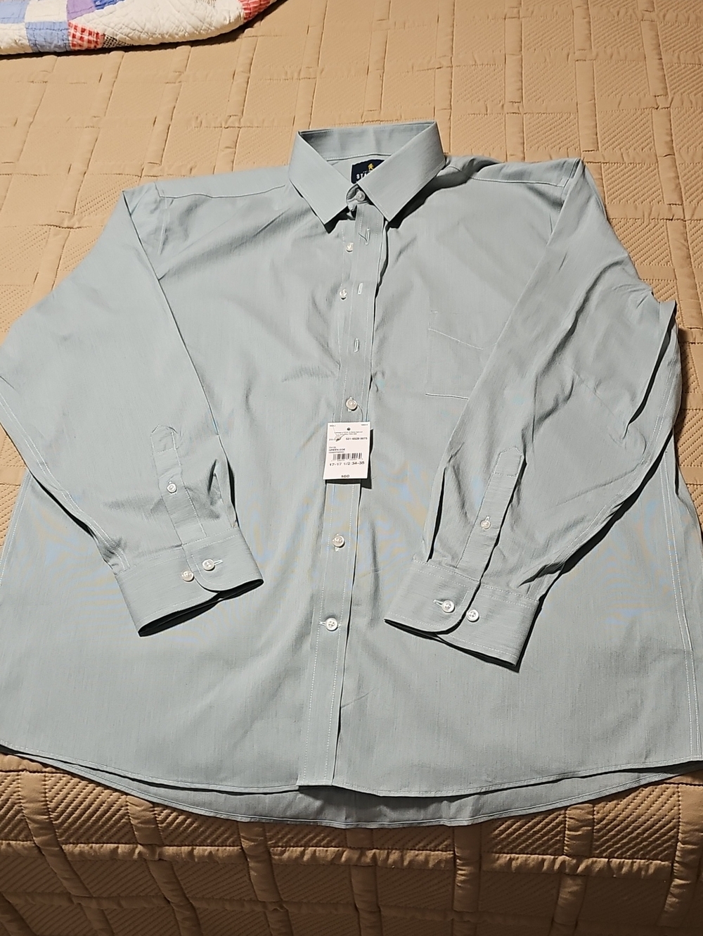 Men's Classic Stafford Button-Down Dress Shirt - Light Blue